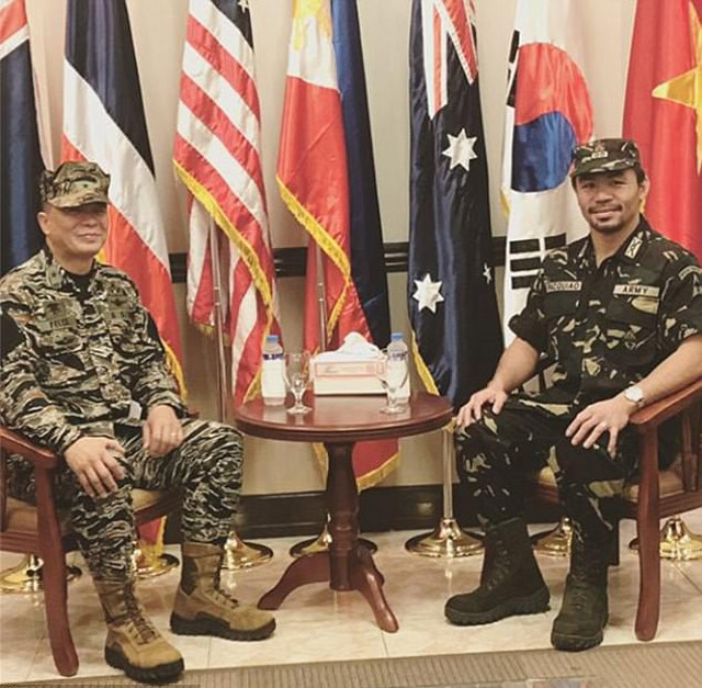 Huyền thoại Pacquiao được phong hàm đại tá quân đội